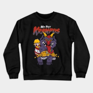 My Pet Krampus - Retro 80s Toy - Creepy Cute Christmas Cartoon Crewneck Sweatshirt